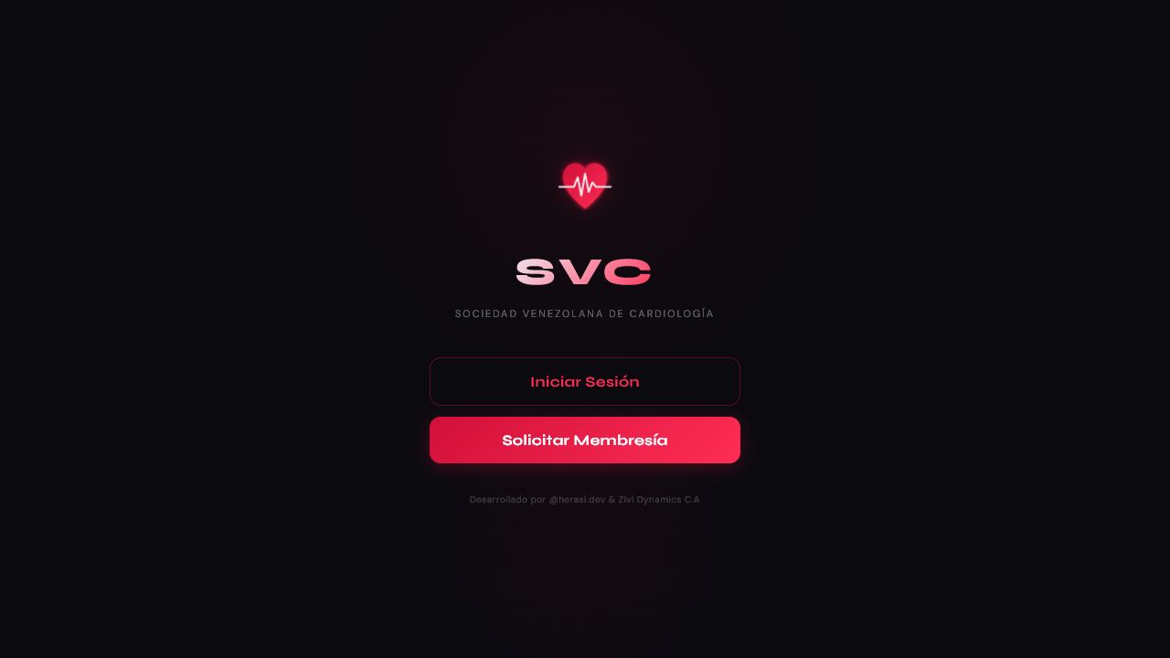 Aplicación de membresías de la Sociedad Venezolana de Cardiología